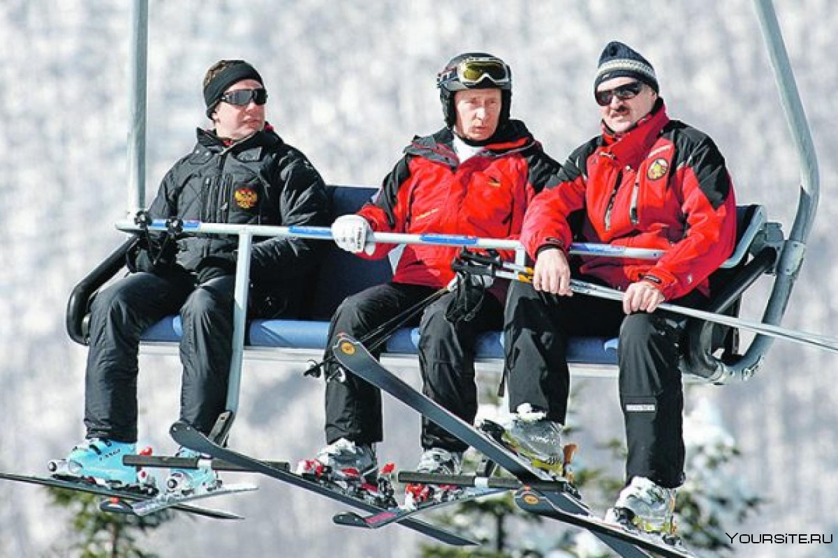 Лукашенко на лыжах в Сочи