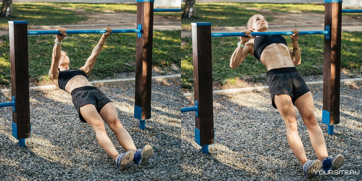 Упражнения на спортивной площадке для девушек