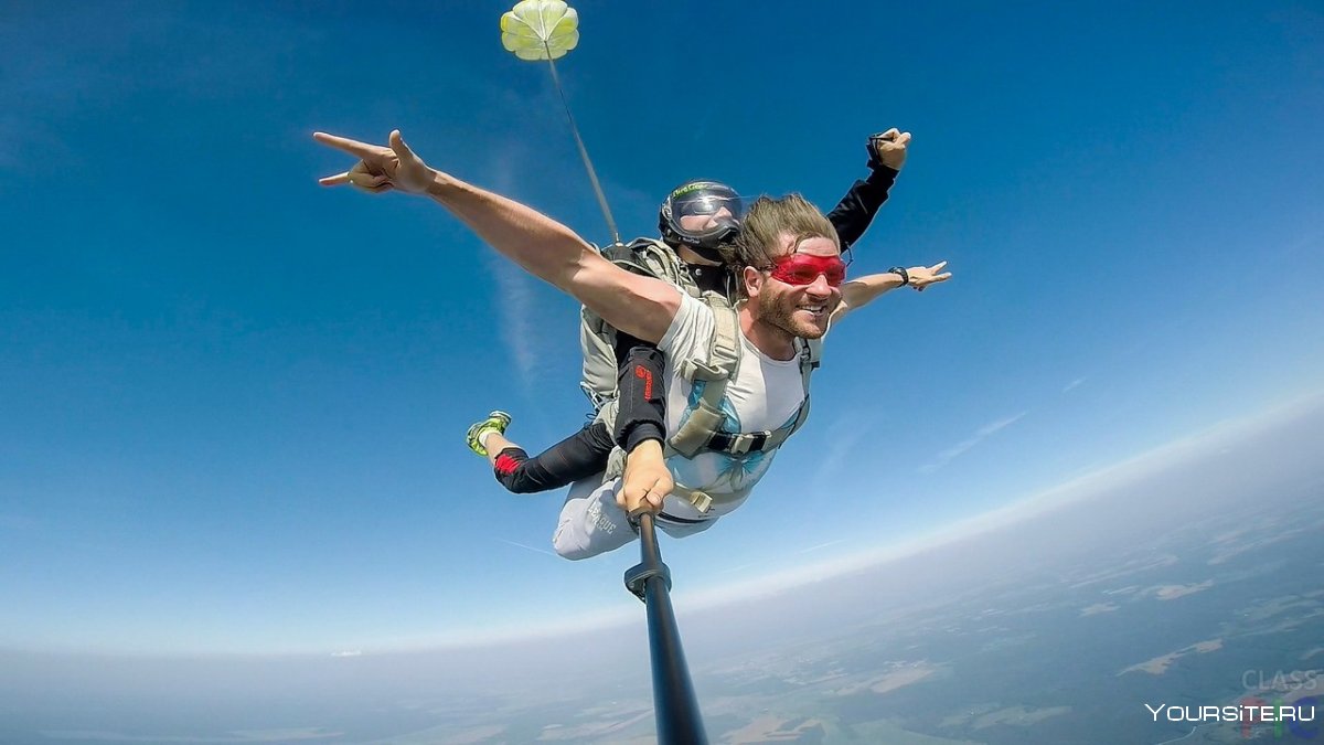 Кейт Бланшетт прыжок с парашютом
