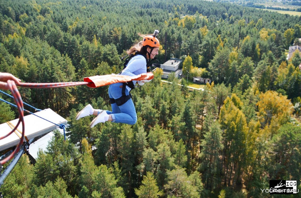 Тарзанка Сочи Скай парк 69 метров прыжок