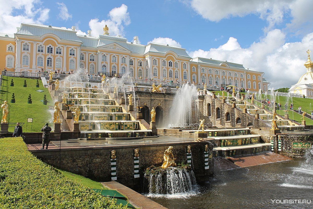 Петродворец большой дворец Каскад
