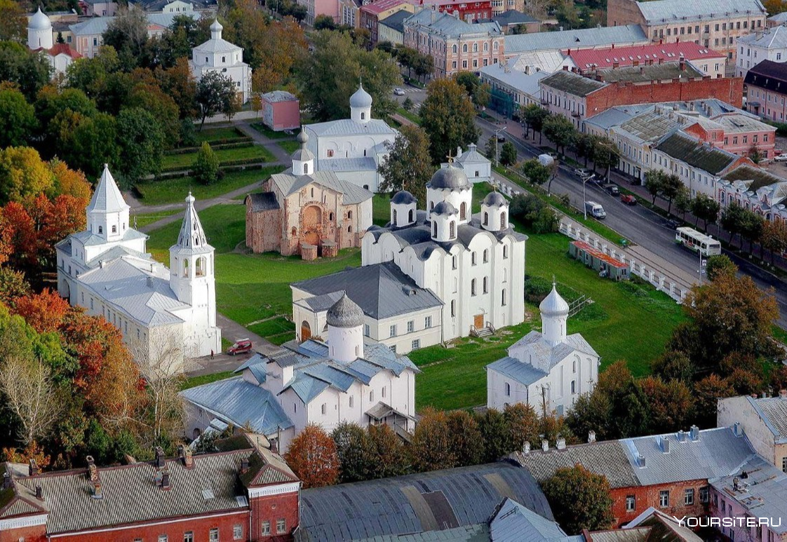 Ярославово Дворище Великий Новгород сверху