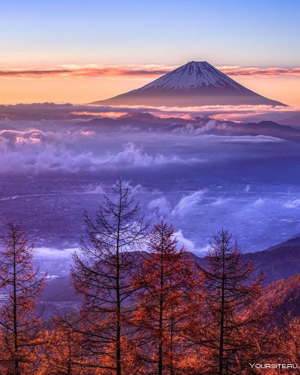 Япония гора Фудзияма вулкан