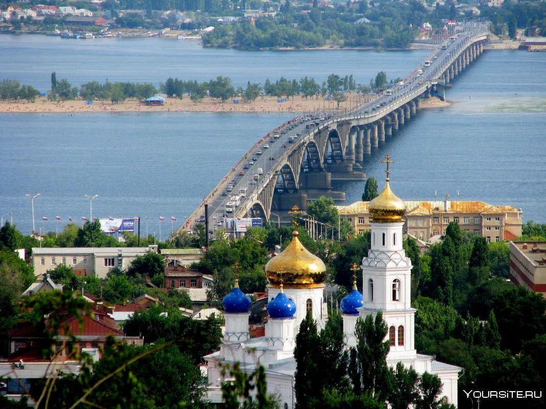 Волга река мост Саратов