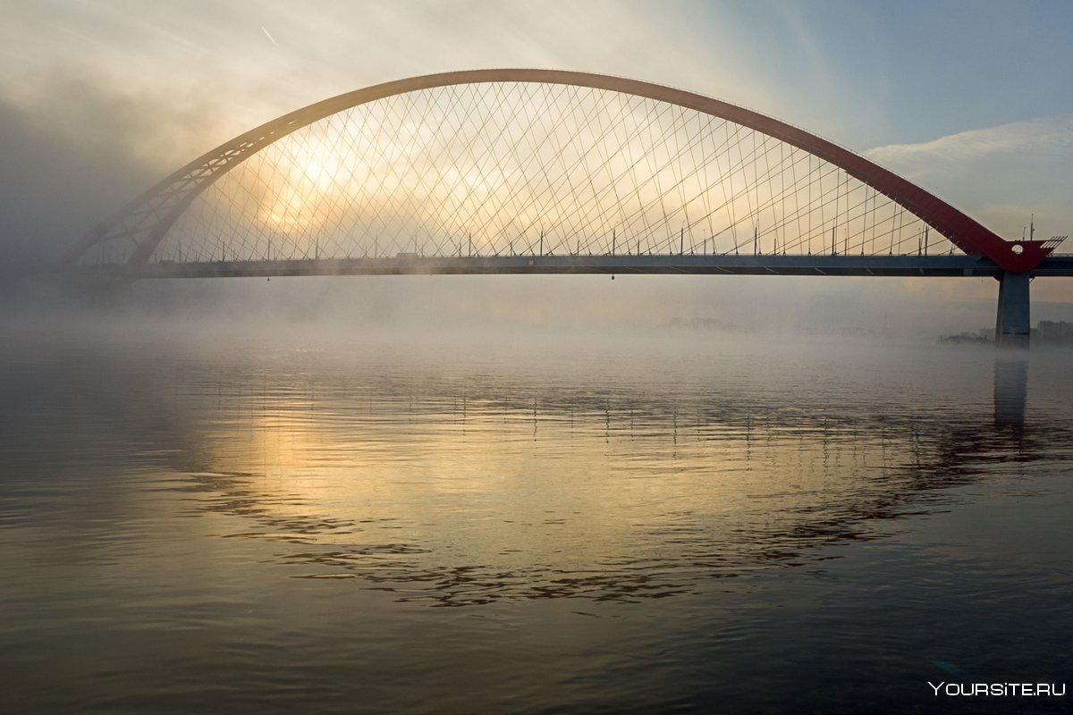 Вечерний Новосибирск Бугринский мост