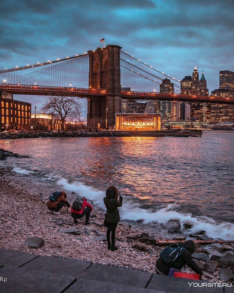 Бруклинский мост Нью-Йорк арт