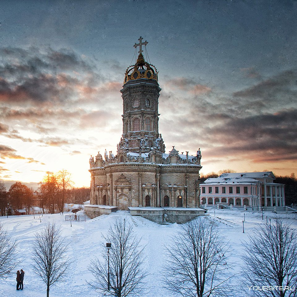 Храм Дубровицы Подольск зимой