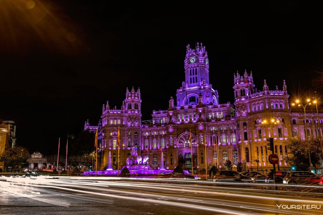 Вечерний Мадрид в Испании