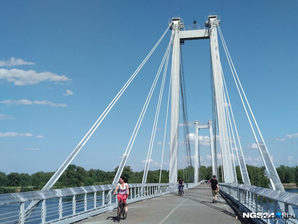 Вантовый пешеходный мост Красноярск
