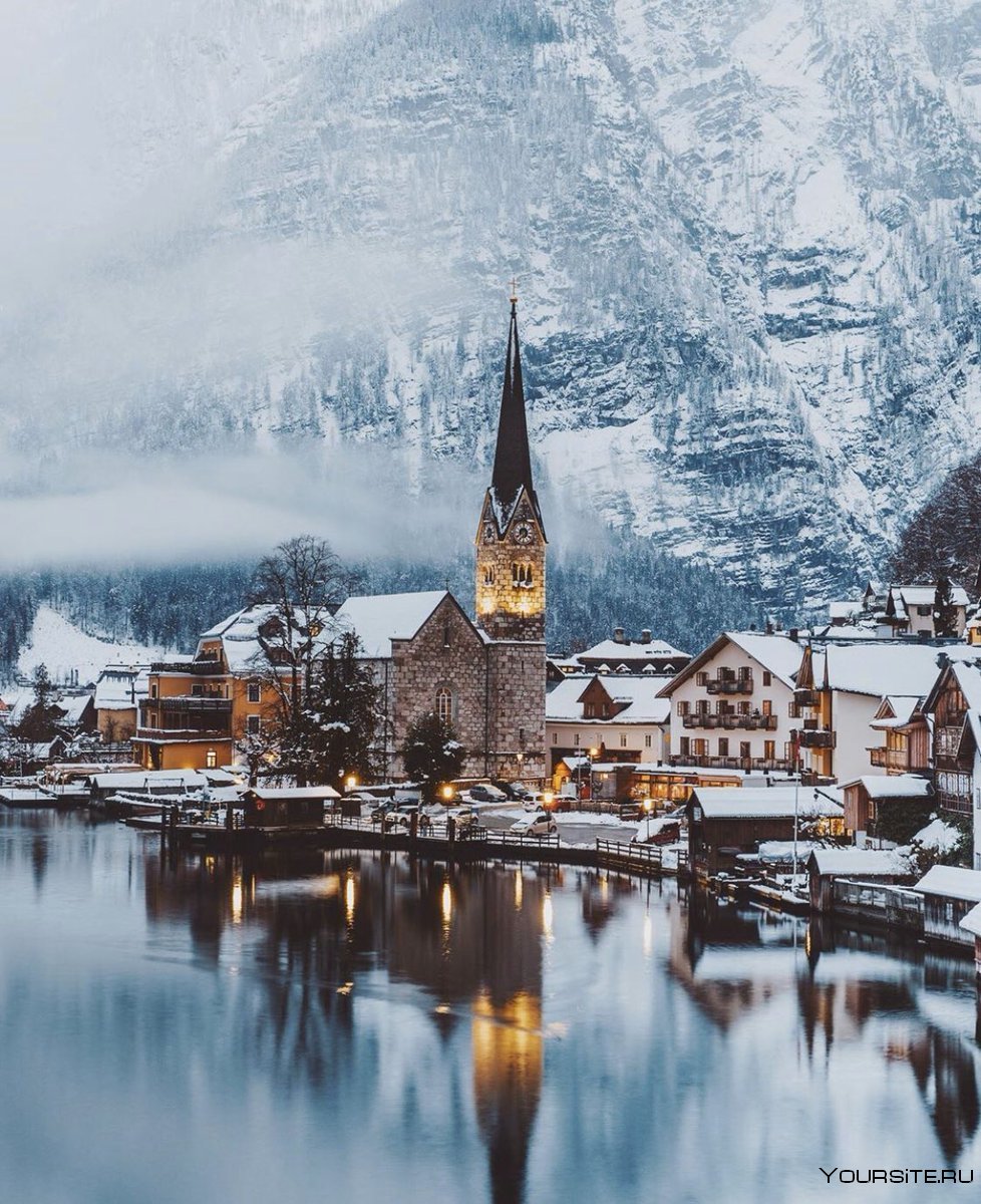 Хальштатт Австрия зима