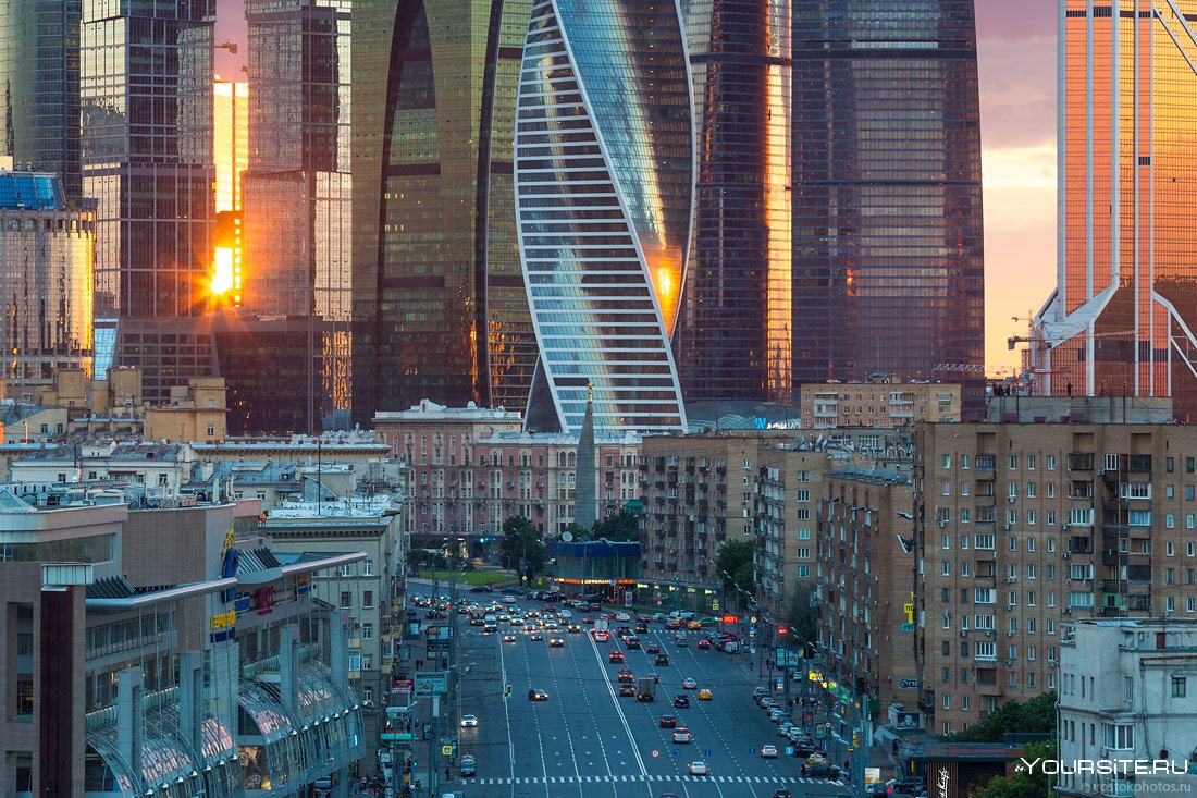 Москва Москва Сити контраст