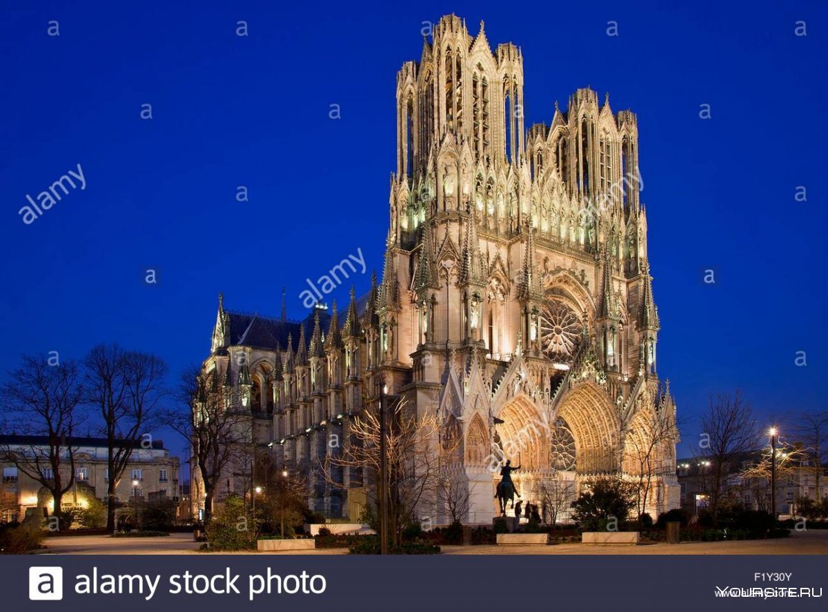 Реймский собор Франция Западный фасад