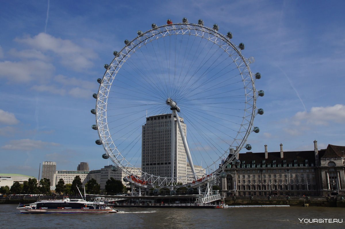 4. London Eye (лондонское колесо обозрения).