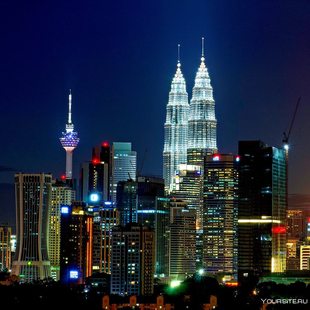 Куала-Лумпур Малайзия ночная