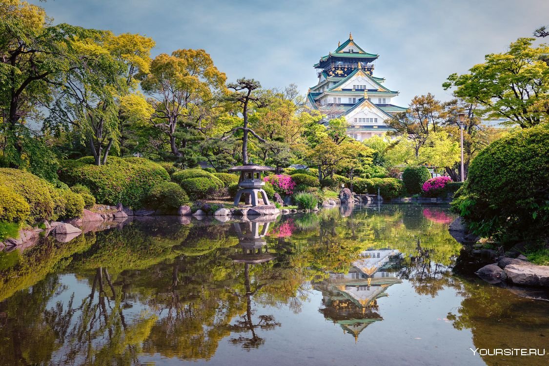 Осака Япония замок Осаки