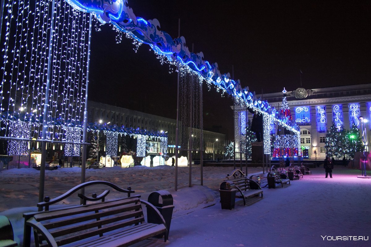Сквер новогодний Новосибирск