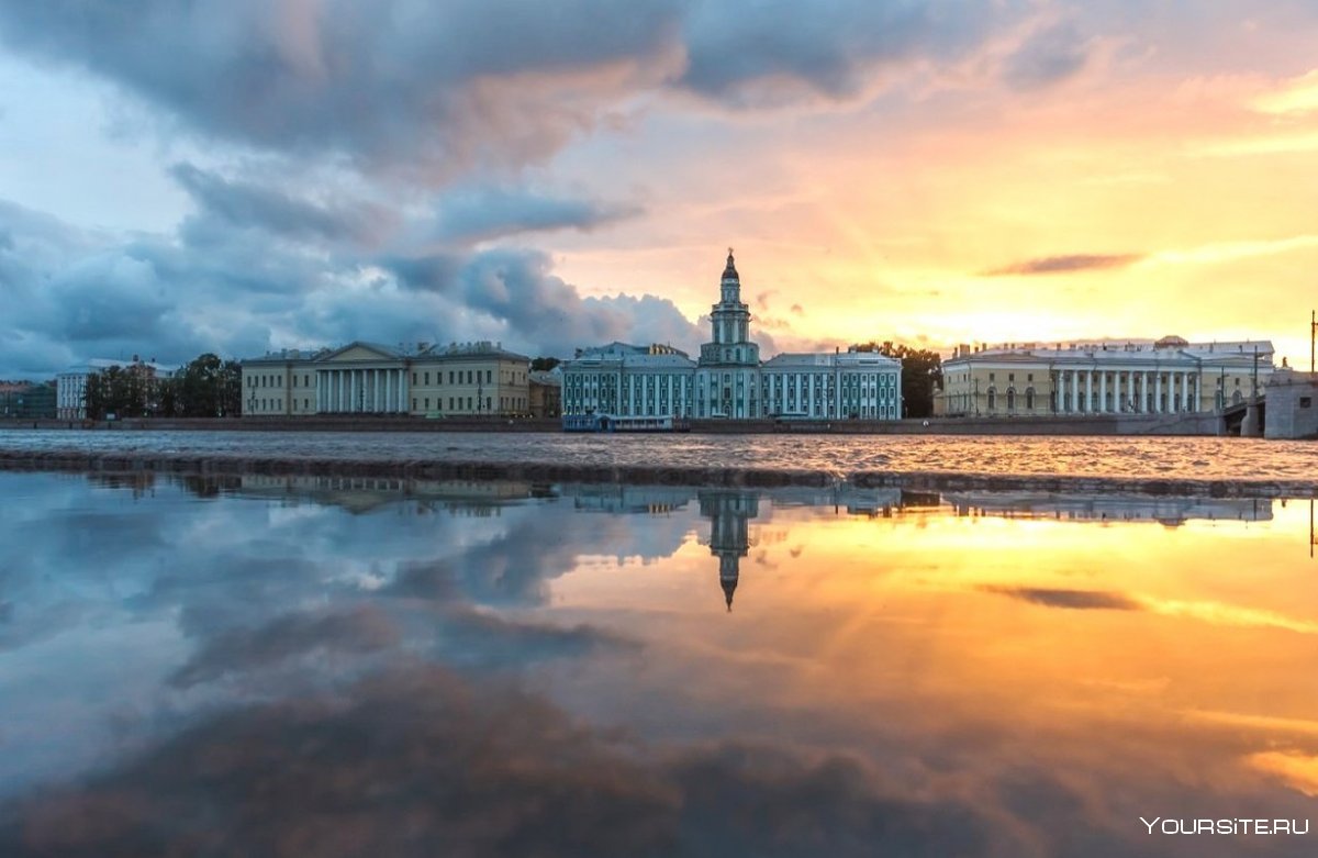 Эрмитаж Петропавловская Петербург панорама