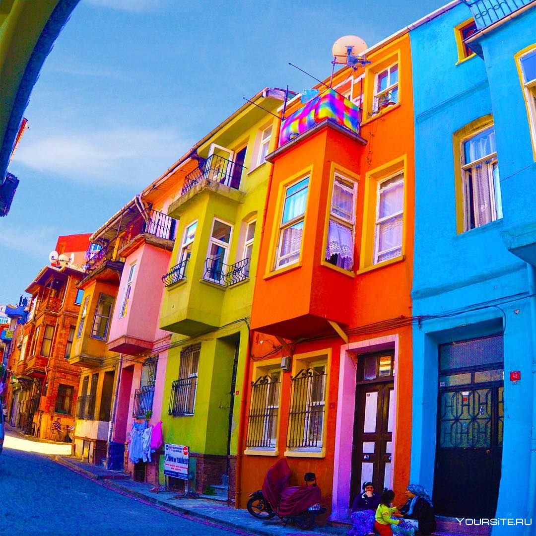 Балат Стамбул цветные дома