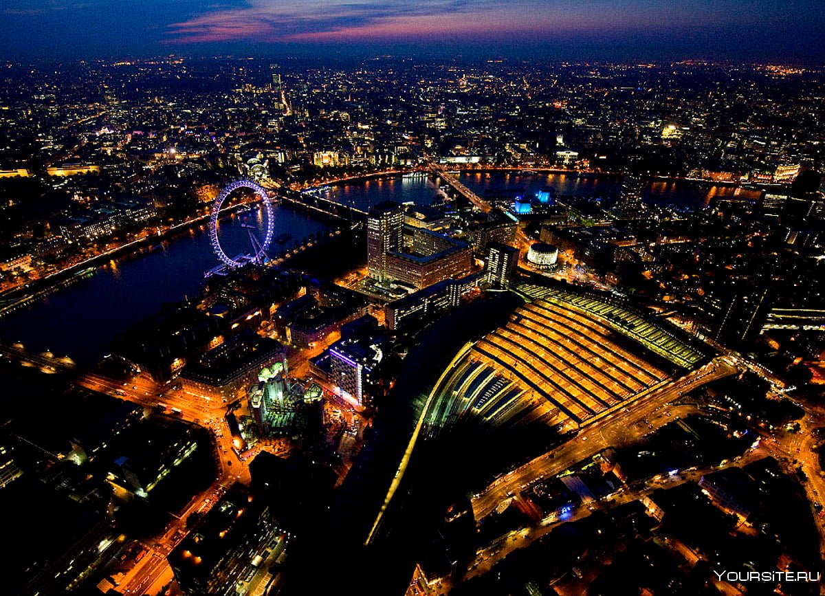 Вид Лондона с высоты птичьего полета