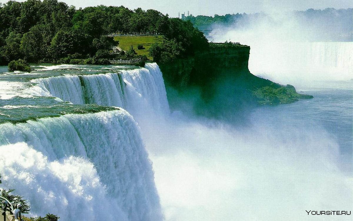 Водопад фата невесты США Ниагарский водопад