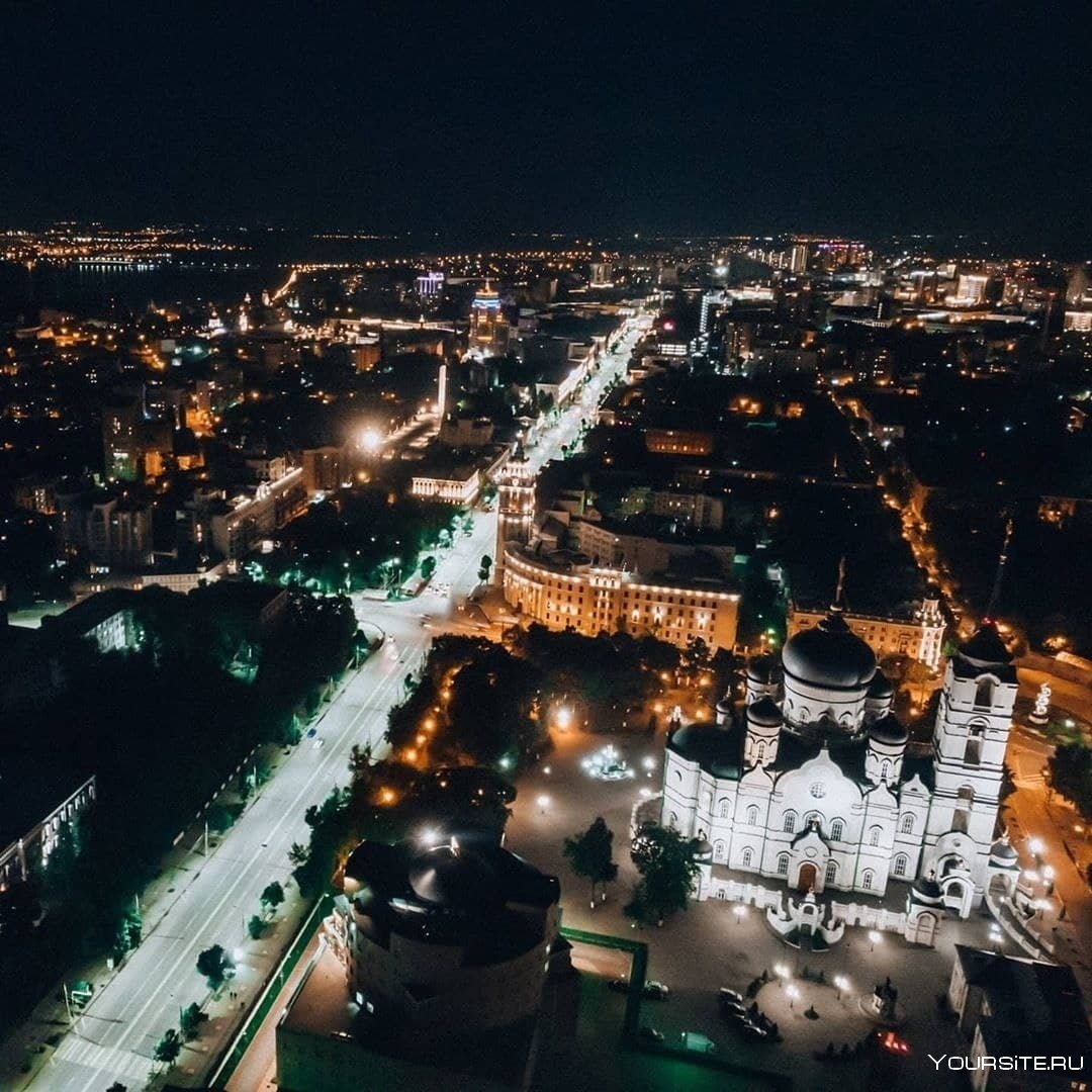 Ночной Воронеж с высоты