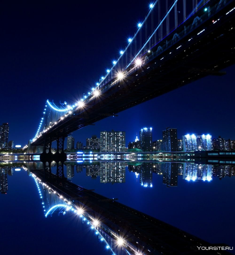 Ночной Нью-Йорк мост