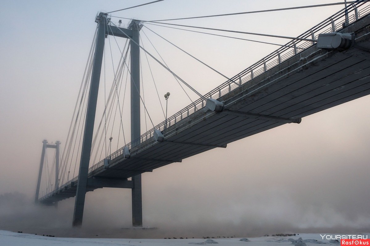 Вантовый пешеходный мост Красноярск