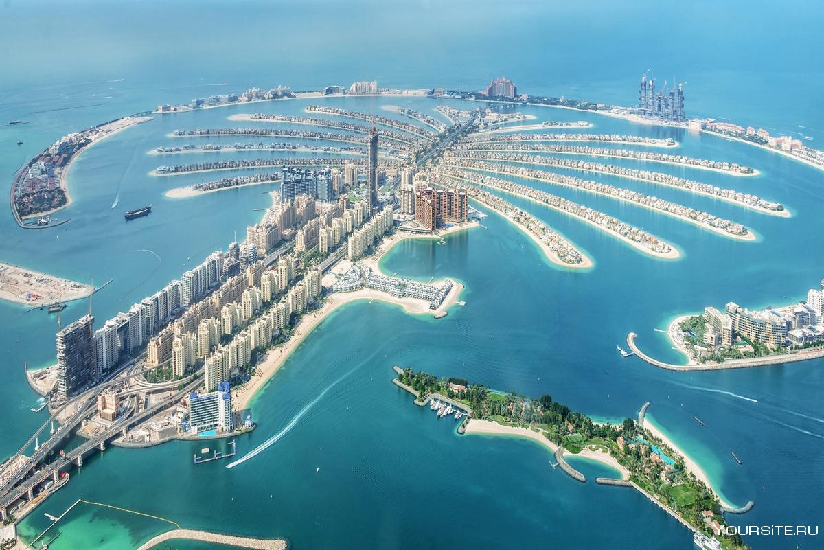 Насыпной остров в Дубае планеты