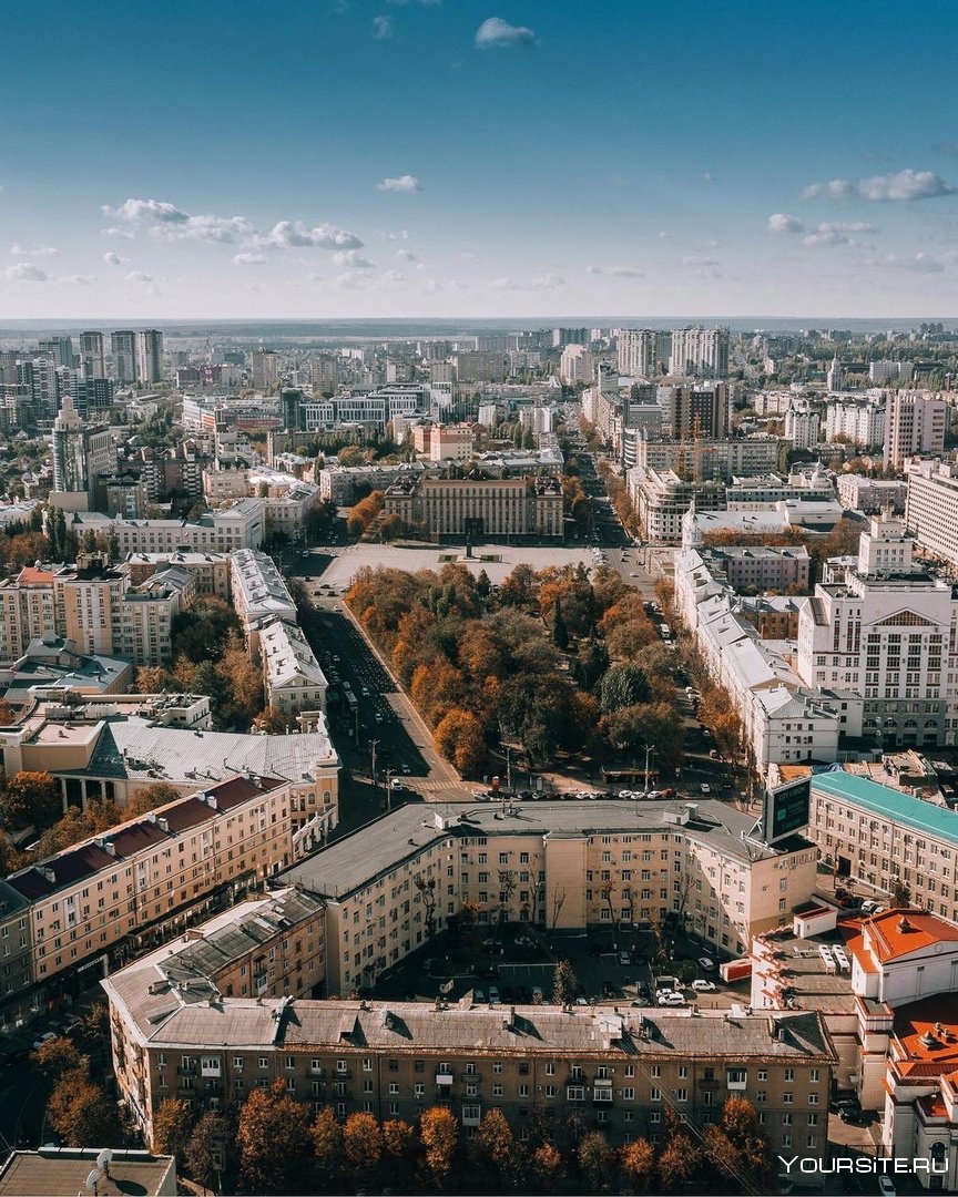 Площадь Ленина Воронеж сверху