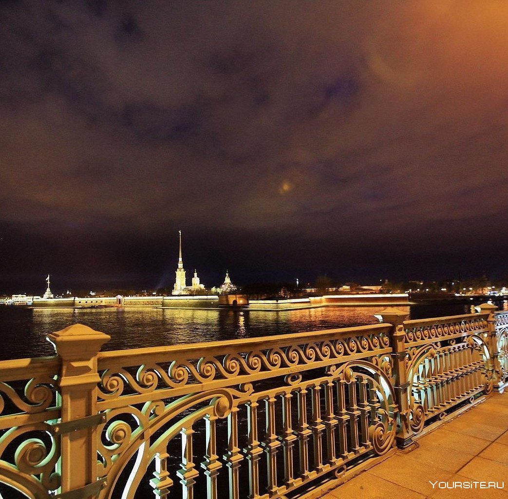 Ночной Петербург Троицкий мост