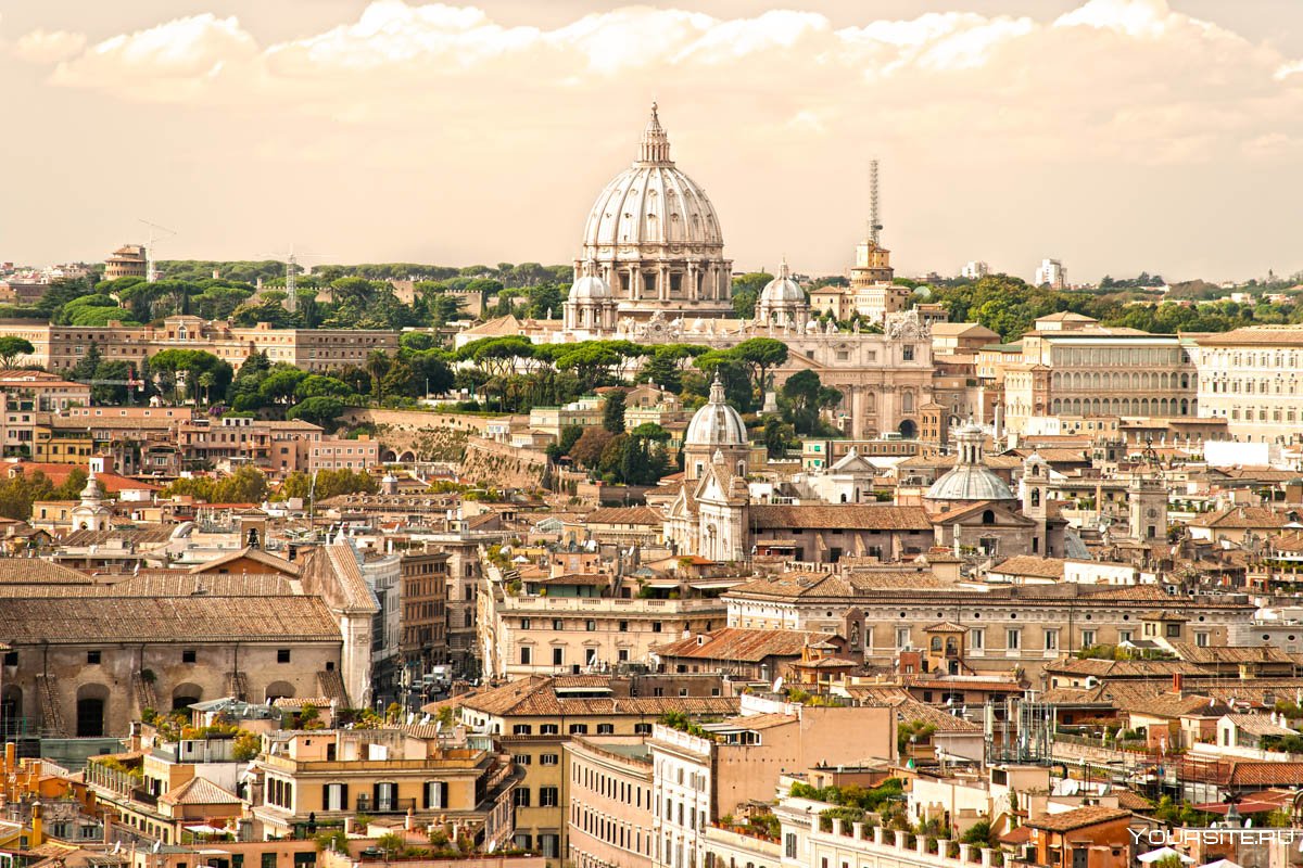 Панорама Рима собор Святого Петра