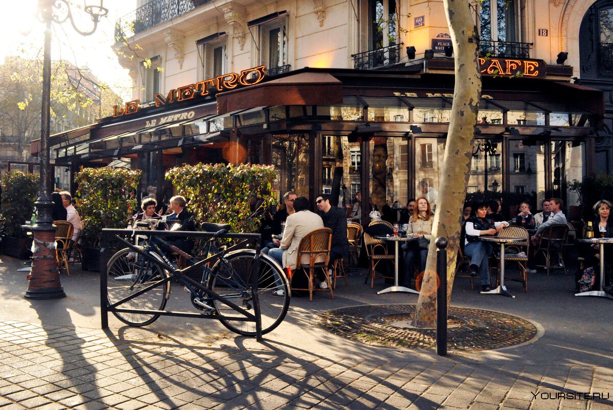Париж улочки кафе