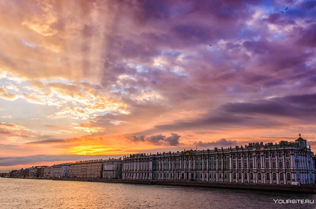 Эрмитаж Санкт-Петербург закат