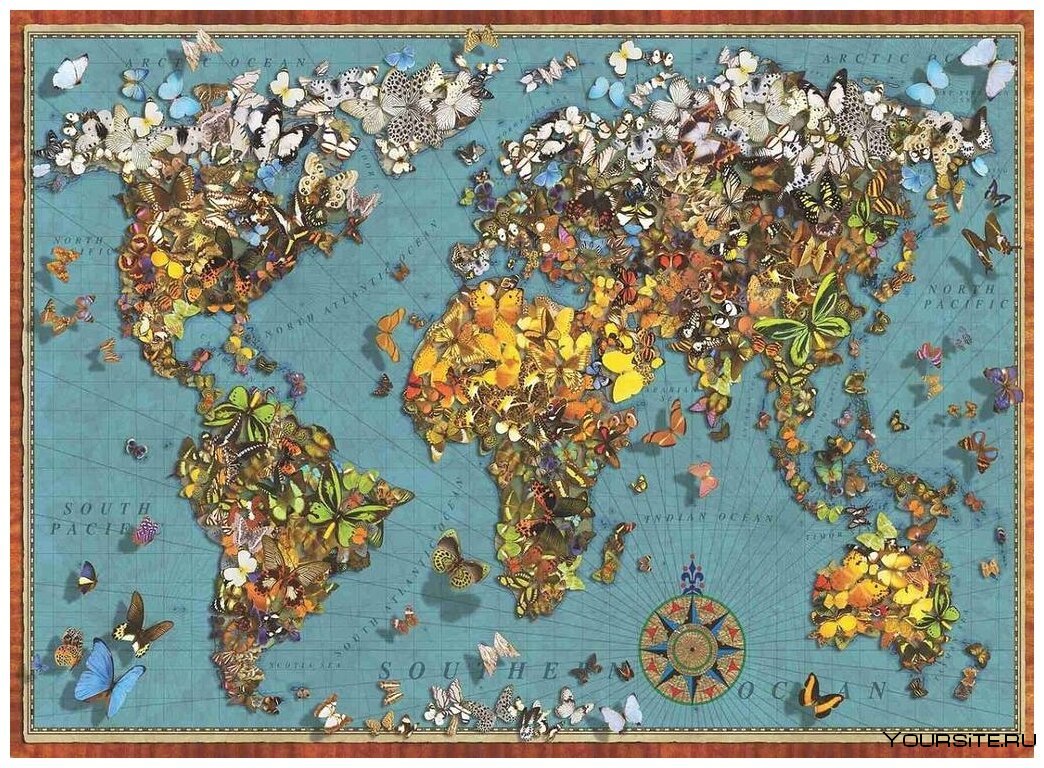 Puzzle карта мира 1000