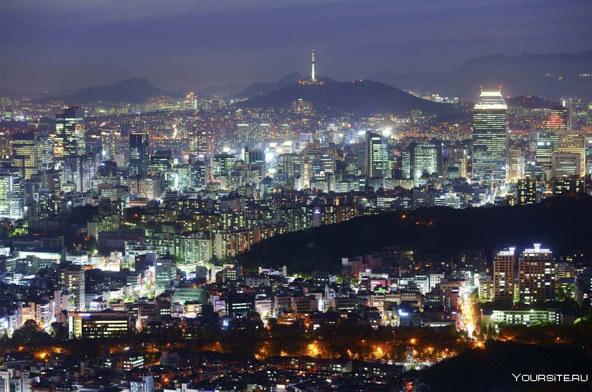 Корея Сеул город красивый