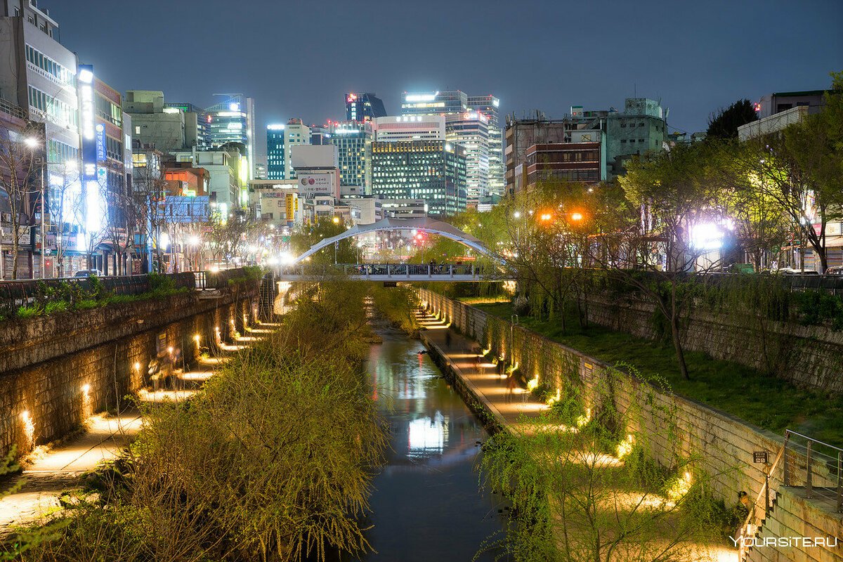 Ночной Сеул Южная Корея