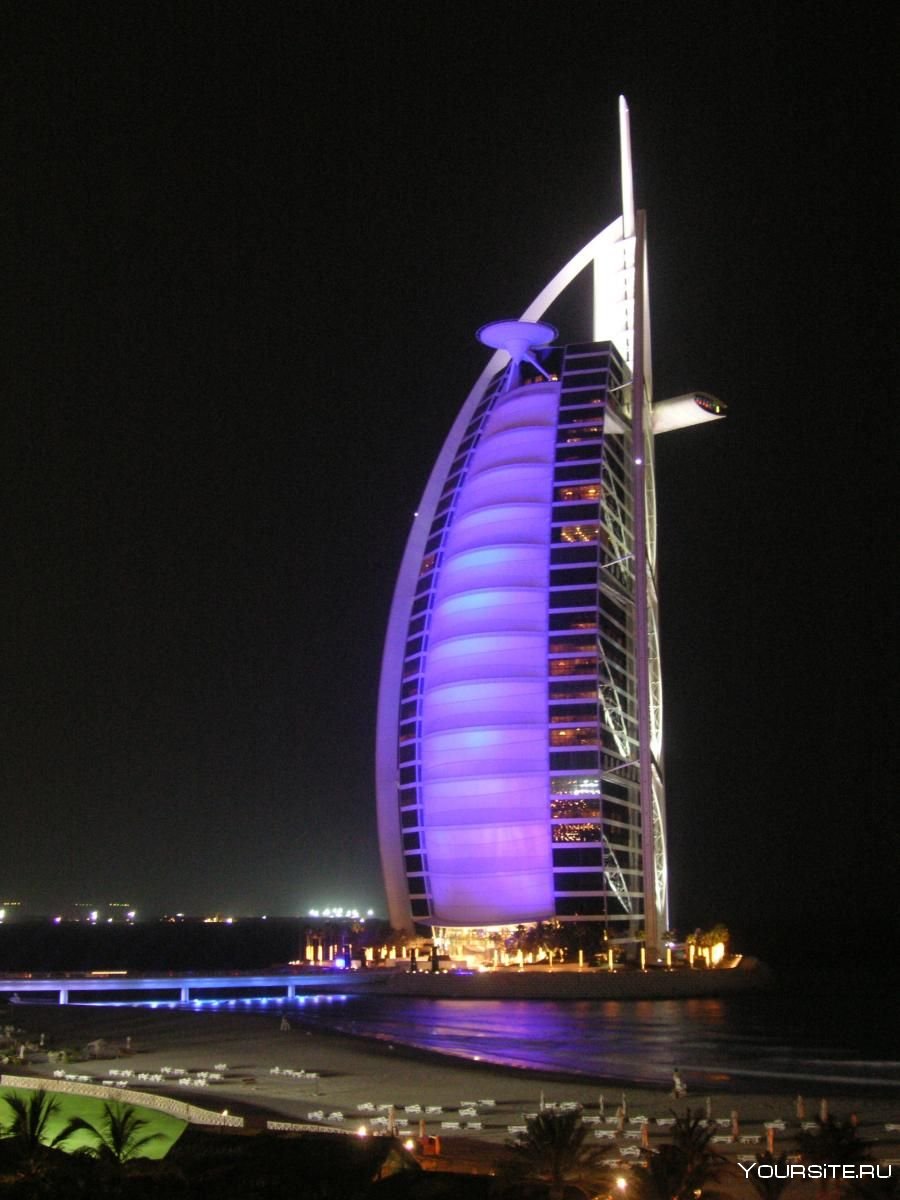 Башня в Дубае Бурдж Аль араб