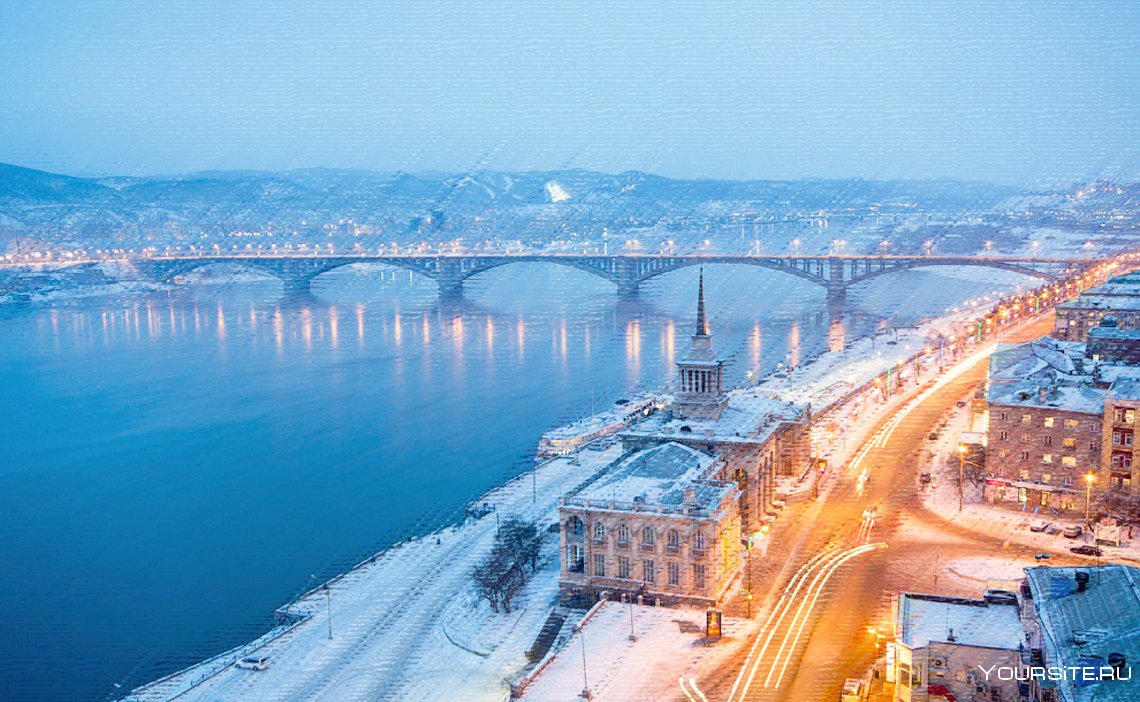 Енисей зимой в Красноярске