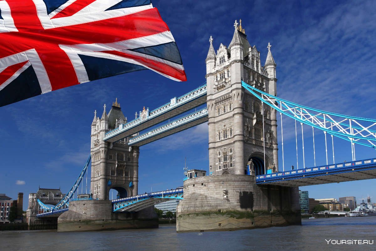 Лондонский Тауэр и Тауэрский мост символы Британии