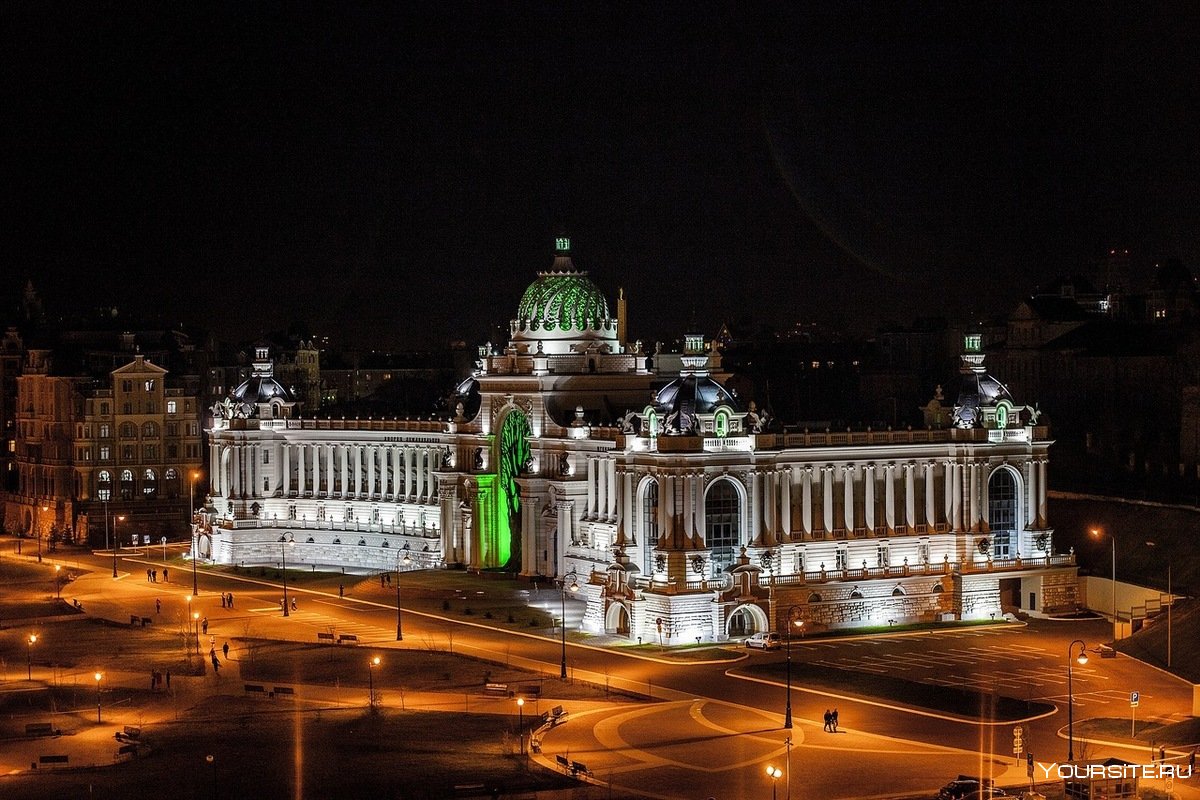 Ночная Казань дворец земледельцев