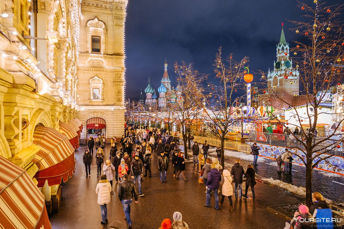 Рождество на улицах Москвы