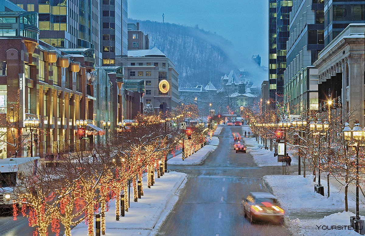 Канада Монреаль зима