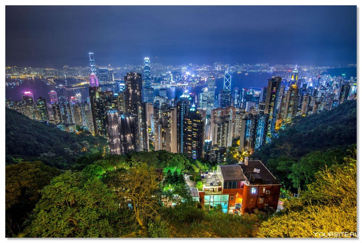 Гонконг вид с пика Виктория