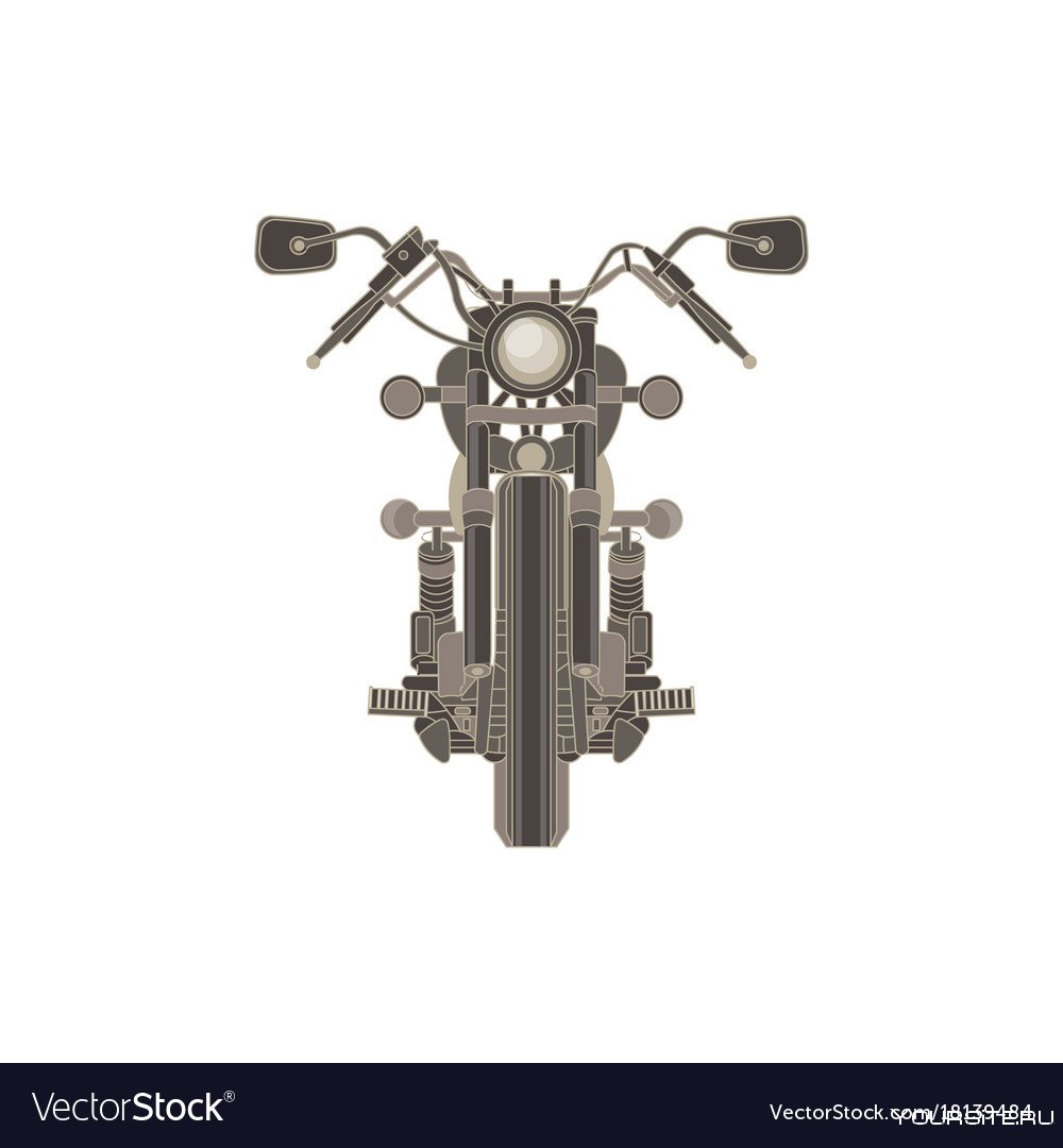 Мотоцикл вид спереди