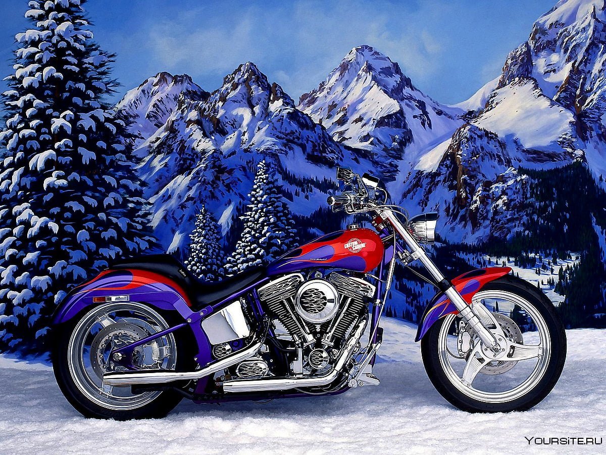 Дед Мороз на мотоцикле игрушка