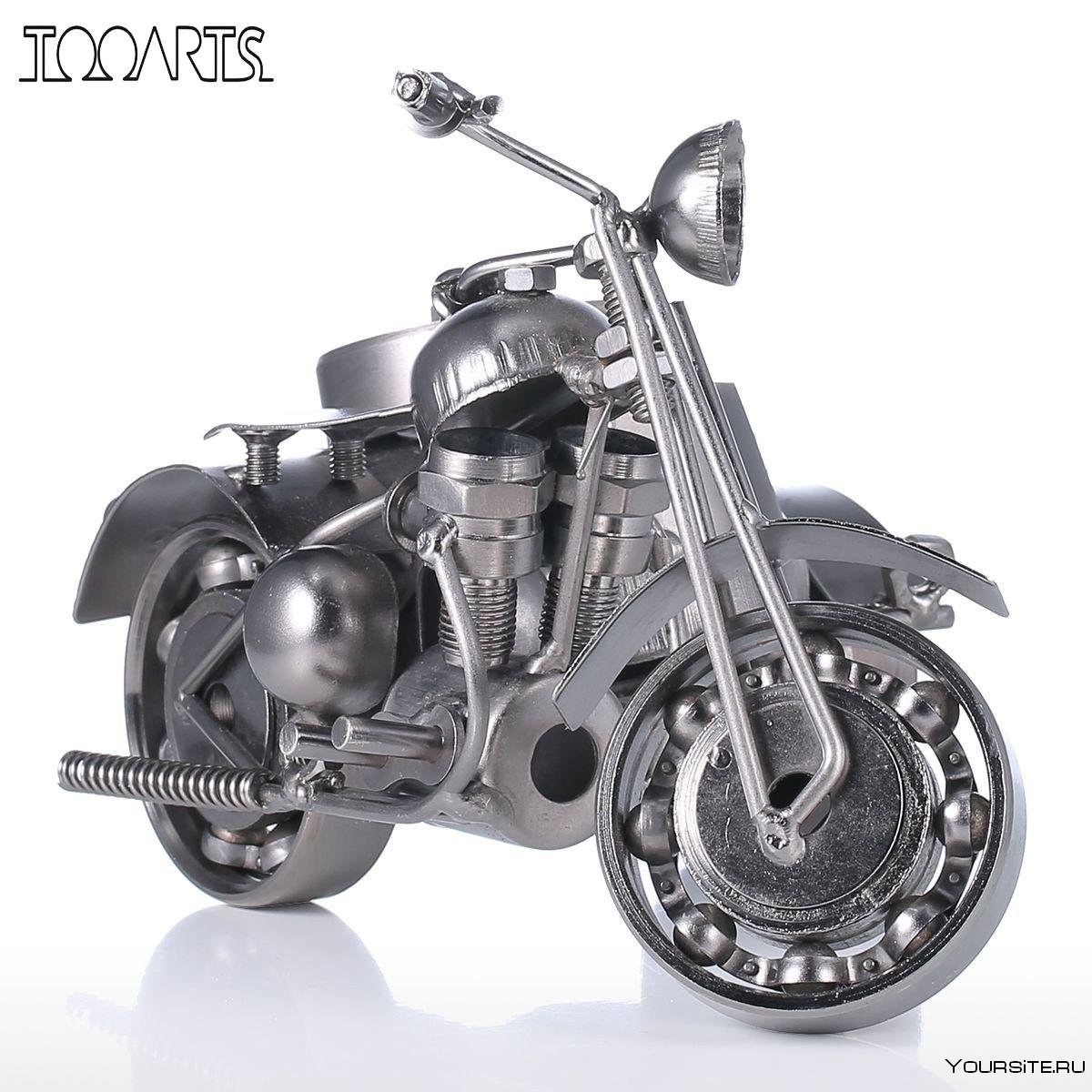Фигурка кроссового мотоцикла из металла