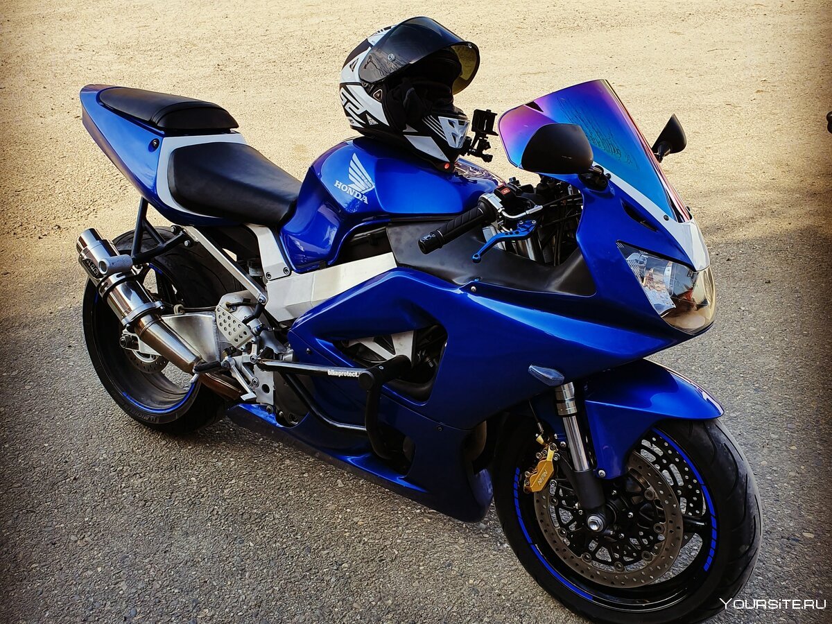 Мотоцикл Хонда синий