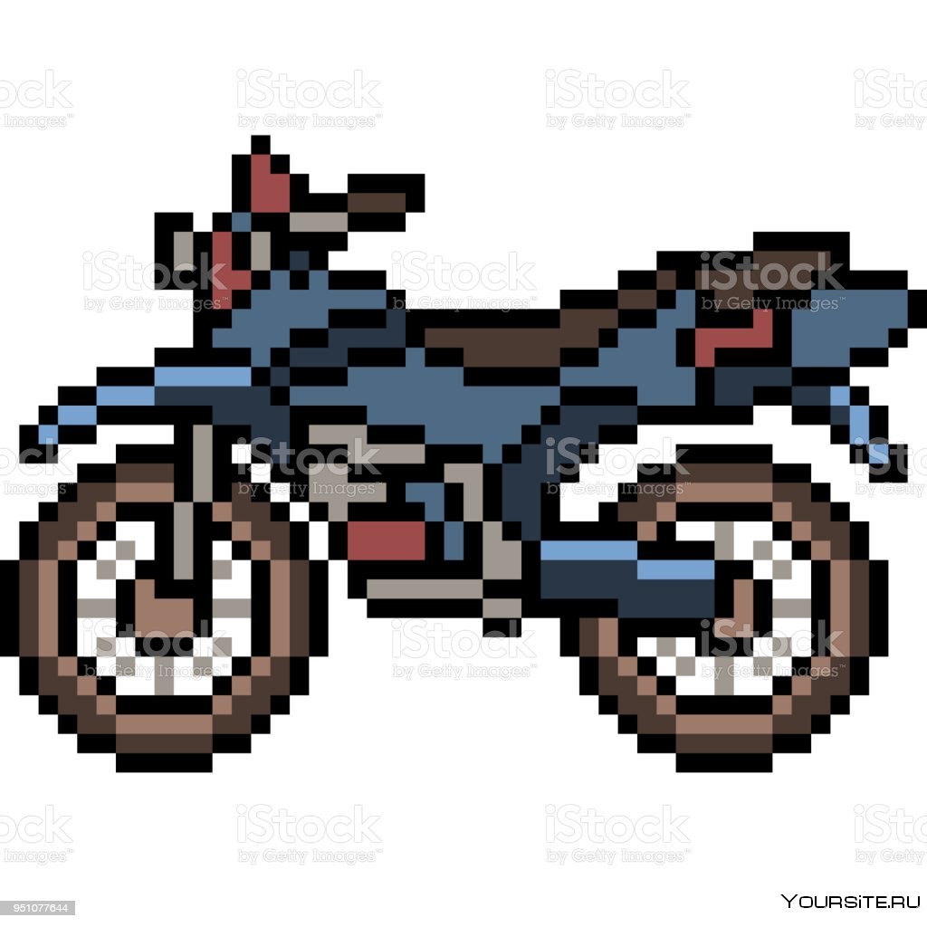 Мотоцикл по пикселям