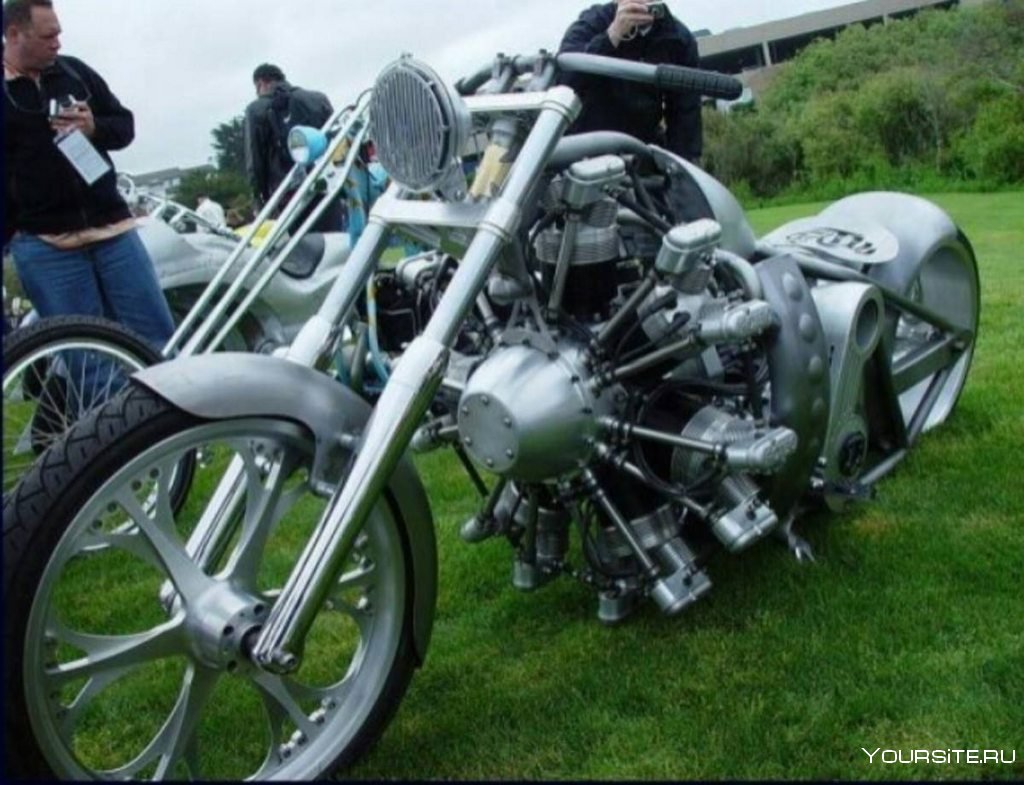 Мотоцикл с радиальным двигателем