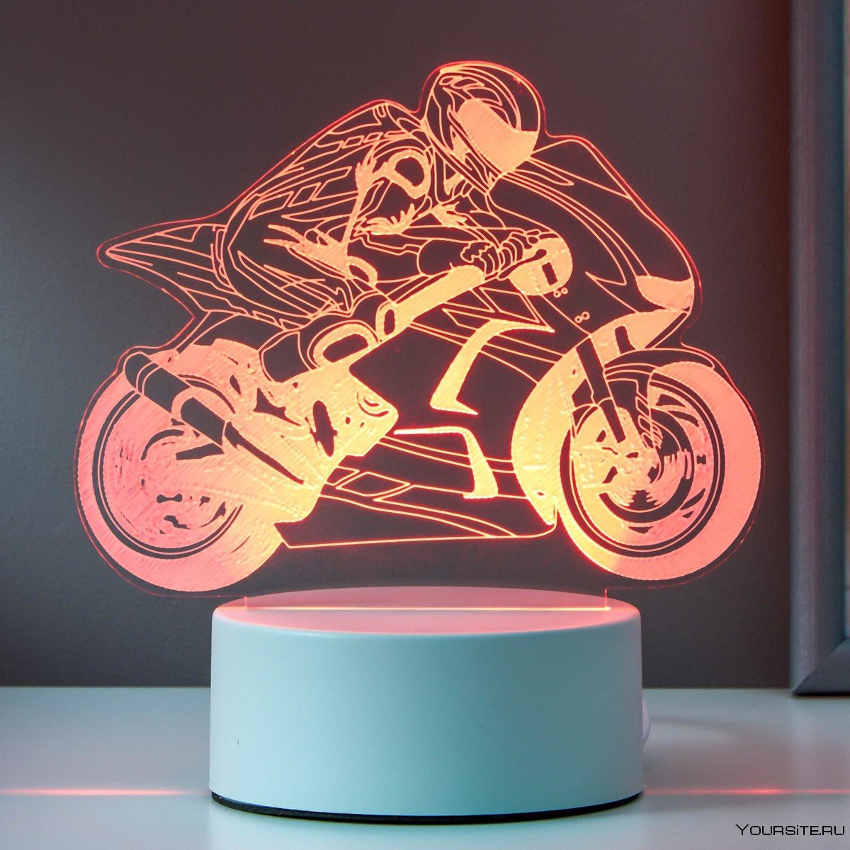 3d светильник мотоциклист
